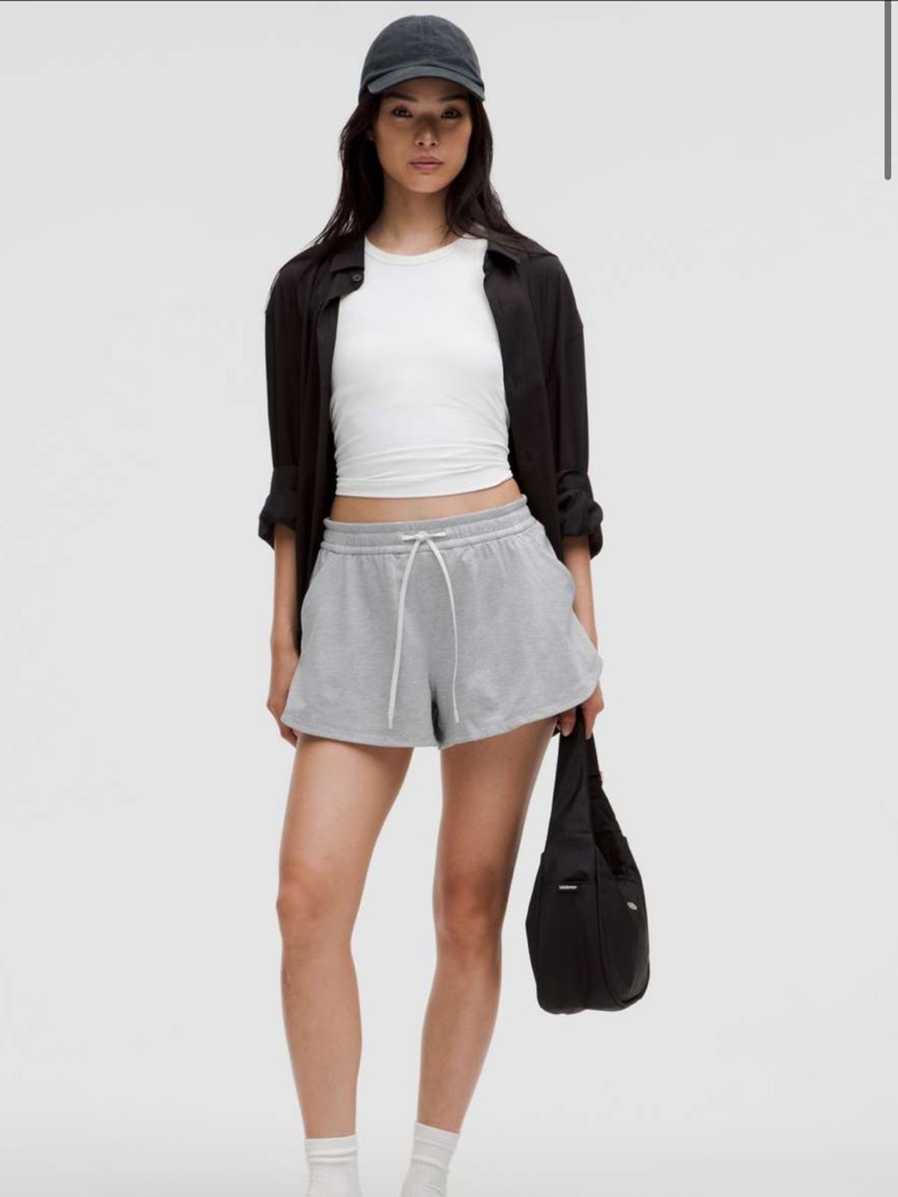 LIKE NEW Lululemon Soft Jersey Mid-Rise
Curved-Hem Short 3", size M